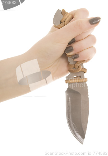 Image of knife in a hand