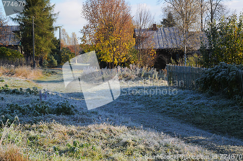 Image of Russian Village Street In The Late Fall