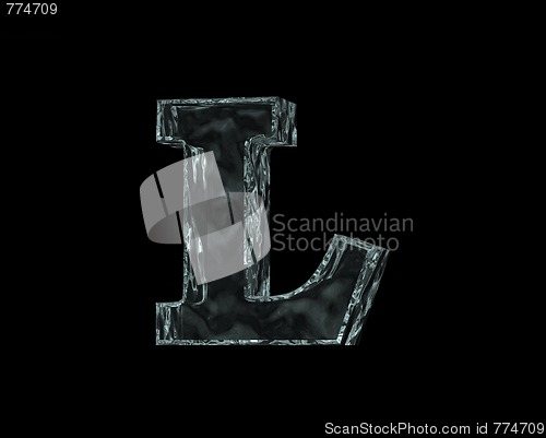 Image of frozen letter L