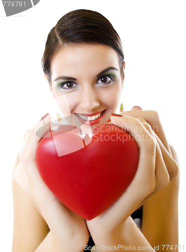 Image of woman offering her heart