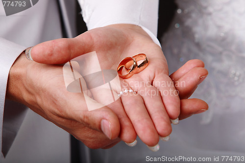 Image of Wedding rings on hands