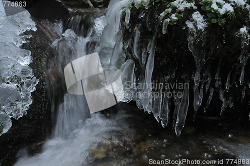 Image of stream in winter