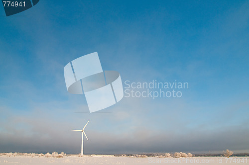 Image of Windmill and blue sky