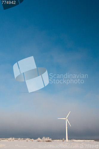 Image of Windmill and blue sky