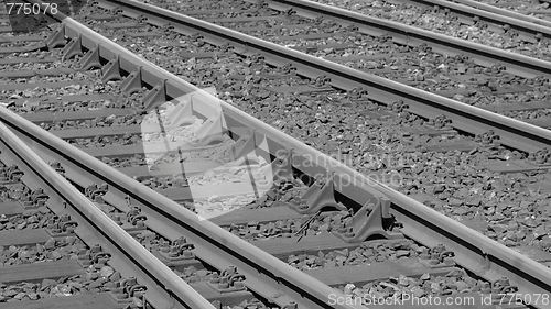 Image of Railway railroad tracks