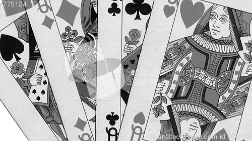 Image of Poker of queens cards