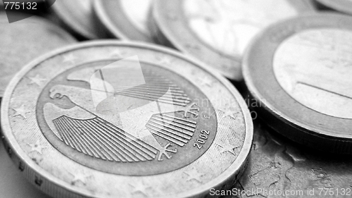 Image of Euro coins background