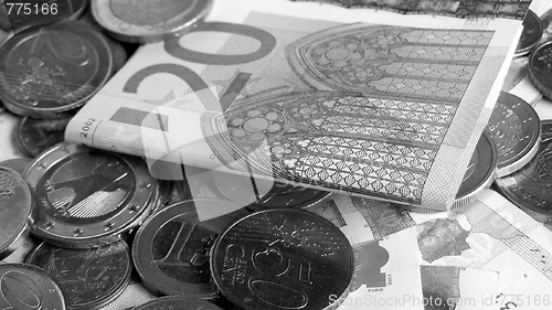 Image of Euro coins and notes