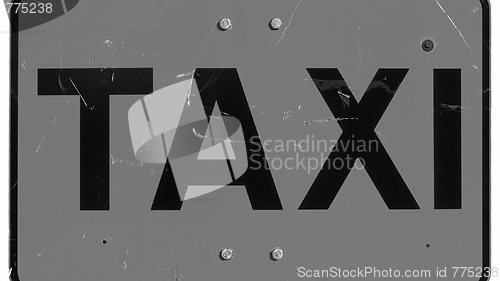 Image of Taxi sign isolated