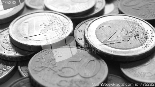 Image of Euro coins background