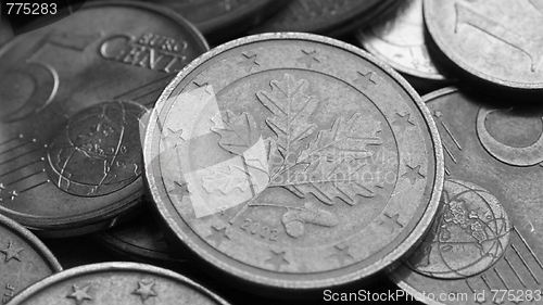 Image of Euro coins background