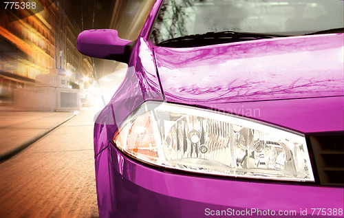 Image of Pink Sport Car - Front side