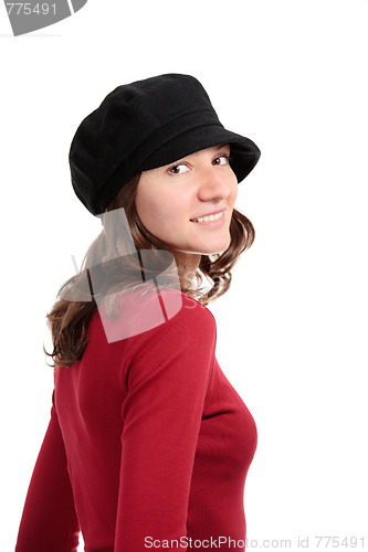 Image of Beautiful girl with hat