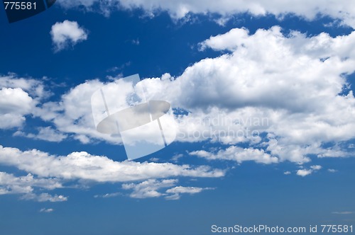 Image of Blue sky with white clouds