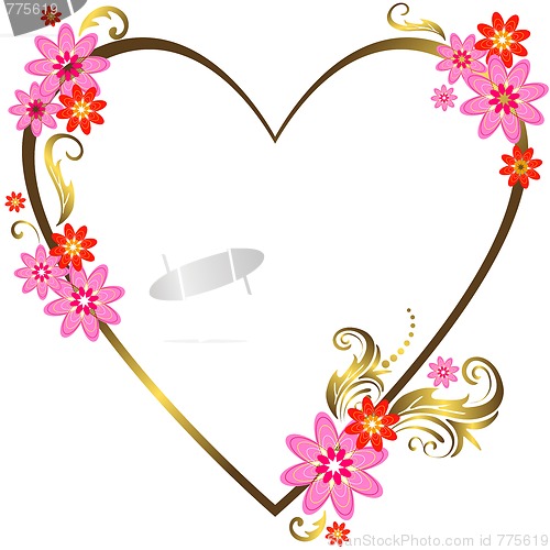 Image of Gold silhouette of heart