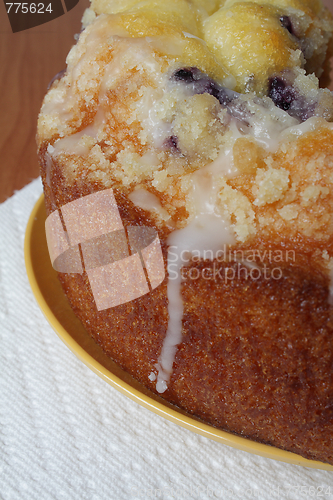 Image of Blueberry pie and white napkin