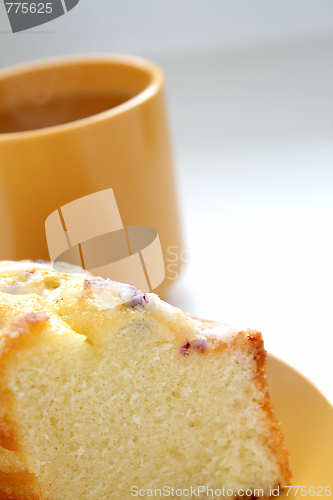 Image of Closeup of blueberry cake