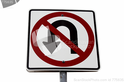Image of No u-turn sign