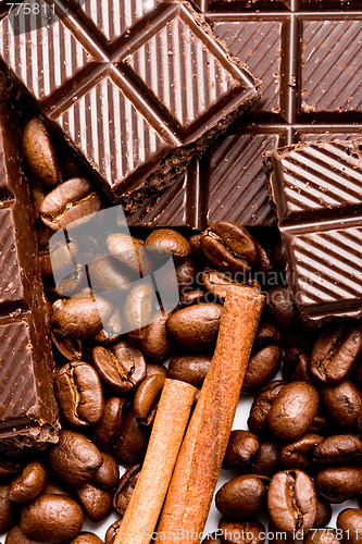 Image of chocolate, coffee and cinnamon