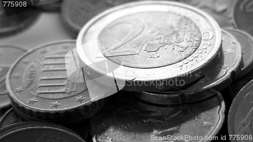 Image of Euro coins background