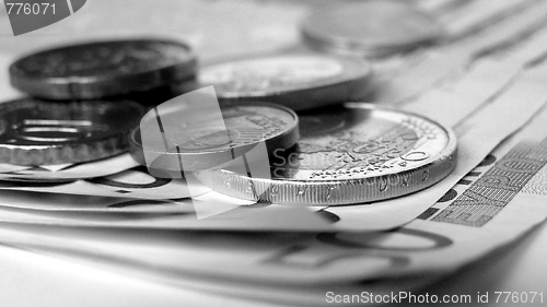 Image of Euro coins and notes