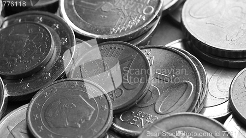 Image of Euro coins background