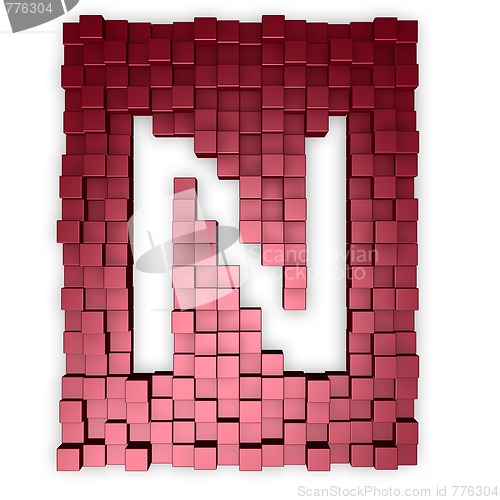 Image of cubes makes the letter n