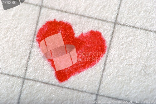 Image of Heart on textured paper