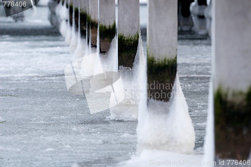 Image of Pillars in ice