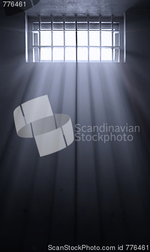 Image of sun rays in dark prison cell