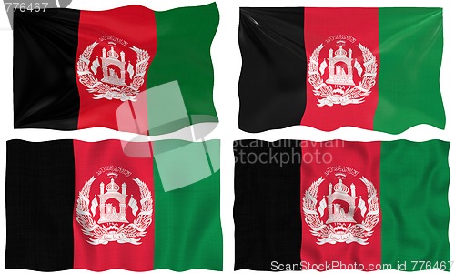 Image of four flags of afghanistan