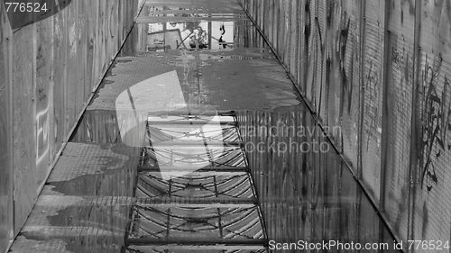 Image of Footbridge with graffiti