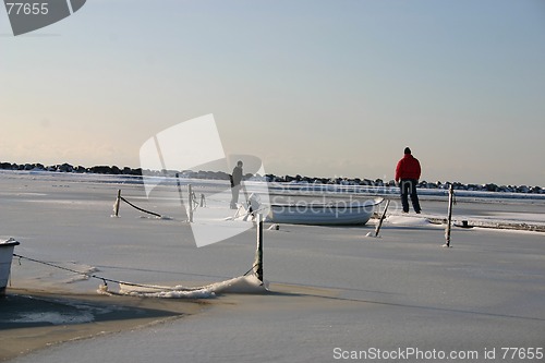 Image of frozen harbour