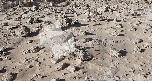 Image of Stone field in the desert similar to moonscape