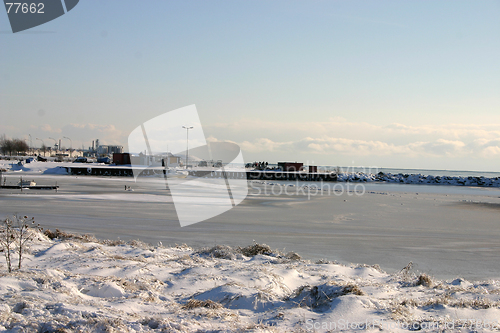 Image of frozen harbour