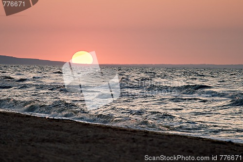 Image of Sunset on a sea