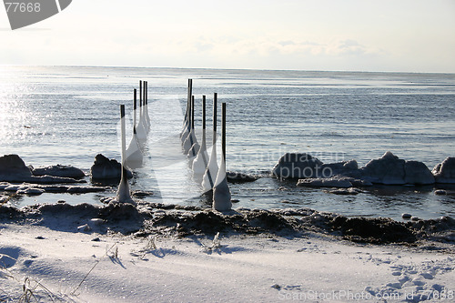 Image of frozen harbour