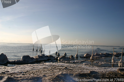 Image of frozen harbour