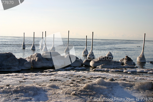 Image of frozen harbour