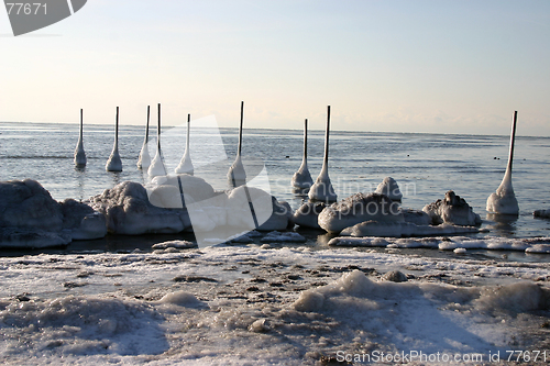 Image of frozen harbour