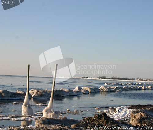 Image of frozen harbour