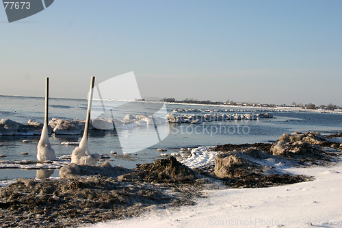 Image of frozen harbour