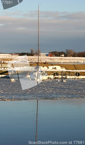 Image of frozen harbour