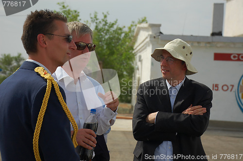 Image of Prince Philippe of Belgium and members of his delegation