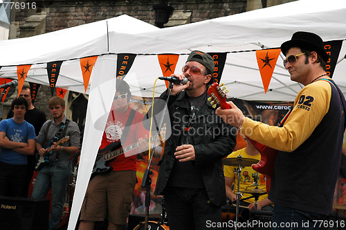 Image of U2 singer Bono in Cardiff