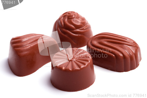 Image of four chocolate sweets