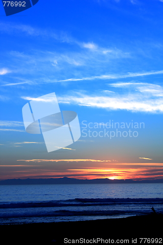 Image of Sunset Ocean Blue