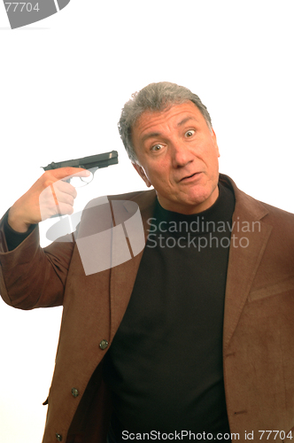 Image of gun in hand