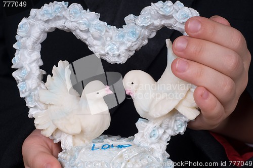 Image of Pigeons and heart