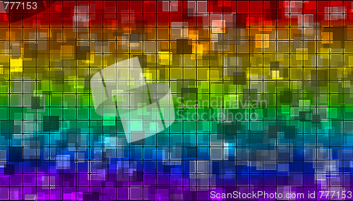 Image of rainbow mosaic